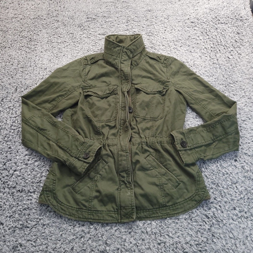 Abercrombie & Fitch Jacket Women Medium Green Military Safari Gorpcore Casual